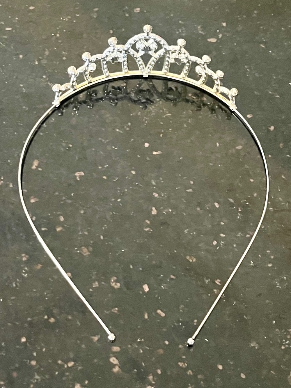 Girl's Silver Rhinestone Princess Tiara - Picture 7 of 10